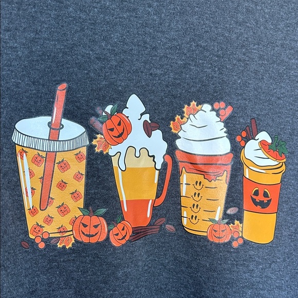 Grey Fall/Halloween Graphic Sweater - Picture 2 of 5